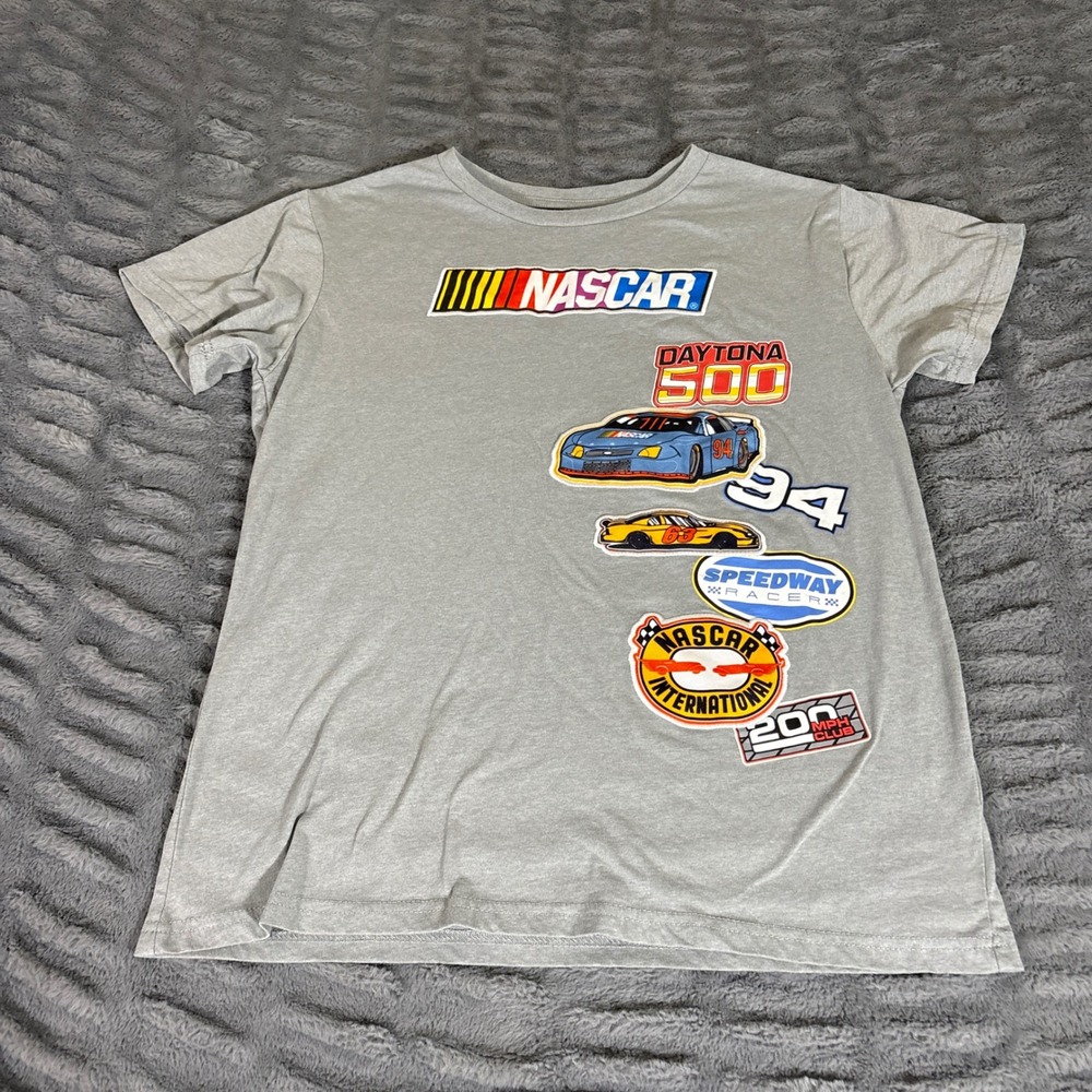 NASCAR Daytona 500 Graphic Tee Mens XL Gray Heather Short Sleeve T-Shirt AT770